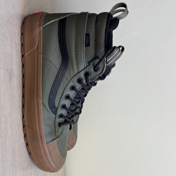 Vans Olive and Tan High-Top Sneakers - Picture 4 of 6
